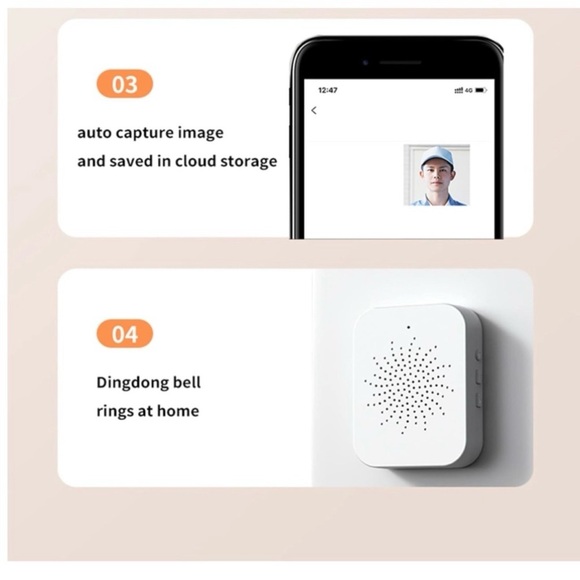 LOW START!! NIB Smart Wireless Remote Video Doorbell - Picture 8 of 8